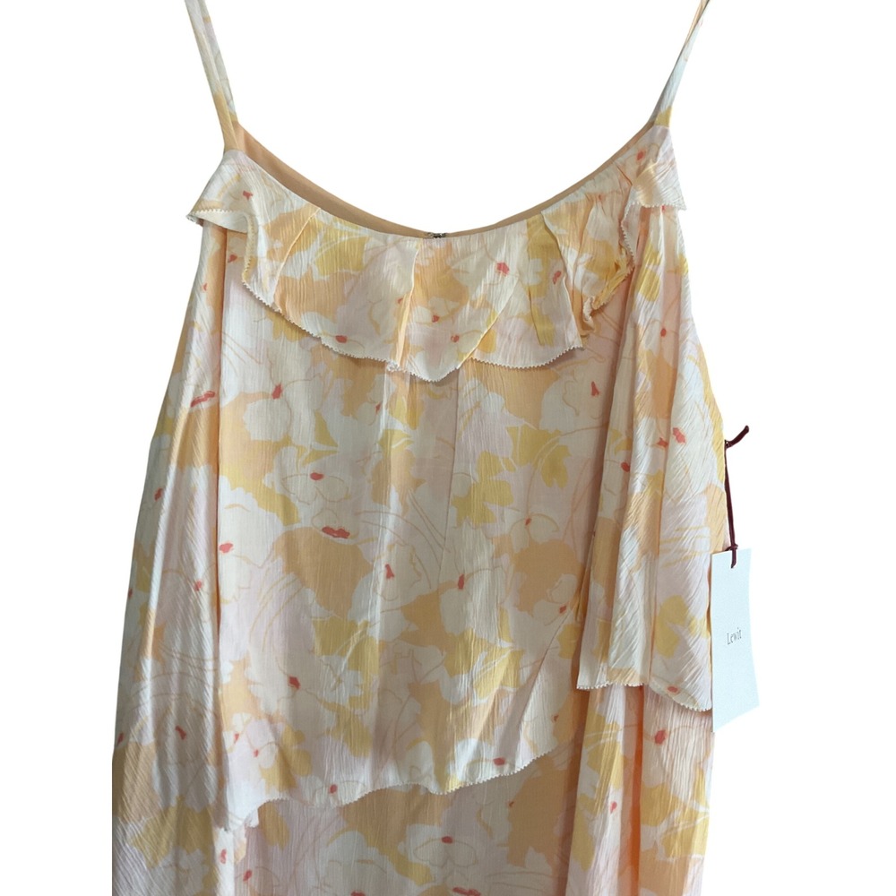 Lewit Maxi Dress Floral Print‎ Ruffle Sleeveless Casual Dress Size 18 - Picture 4 of 10